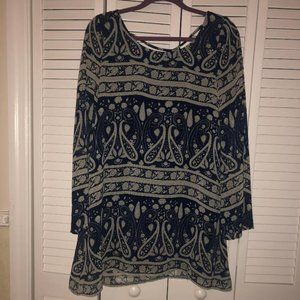 Blue Patterned Dress